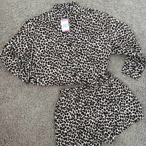 LOFT Leopard Print Pajama Set